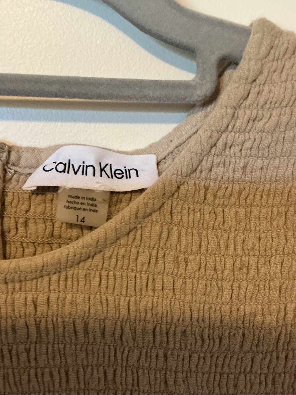 Calvin Klein Sleeveless Maxi Dress in Beige - Picture 3 of 8